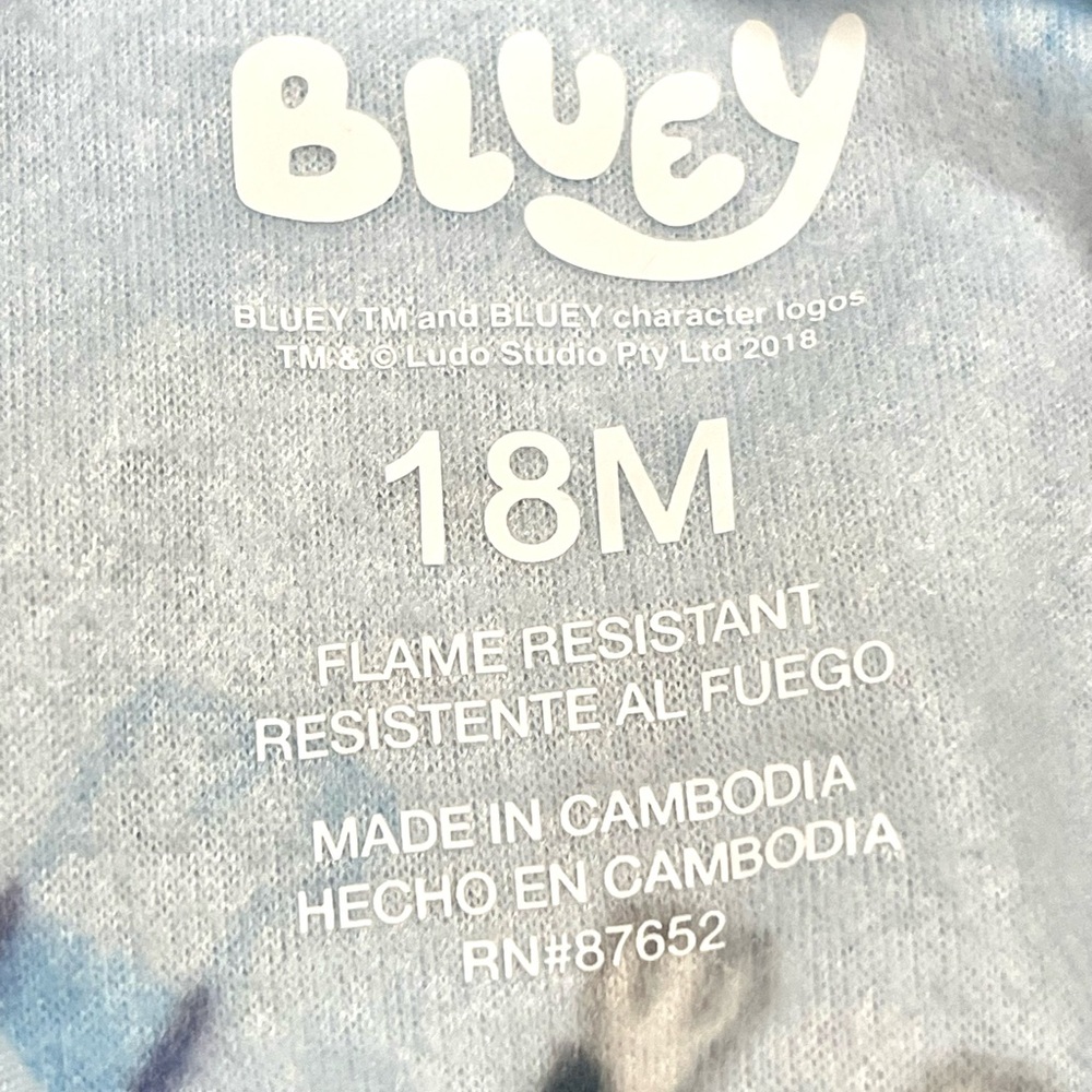 New Disney Bluey fleece pajama set - Picture 4 of 4